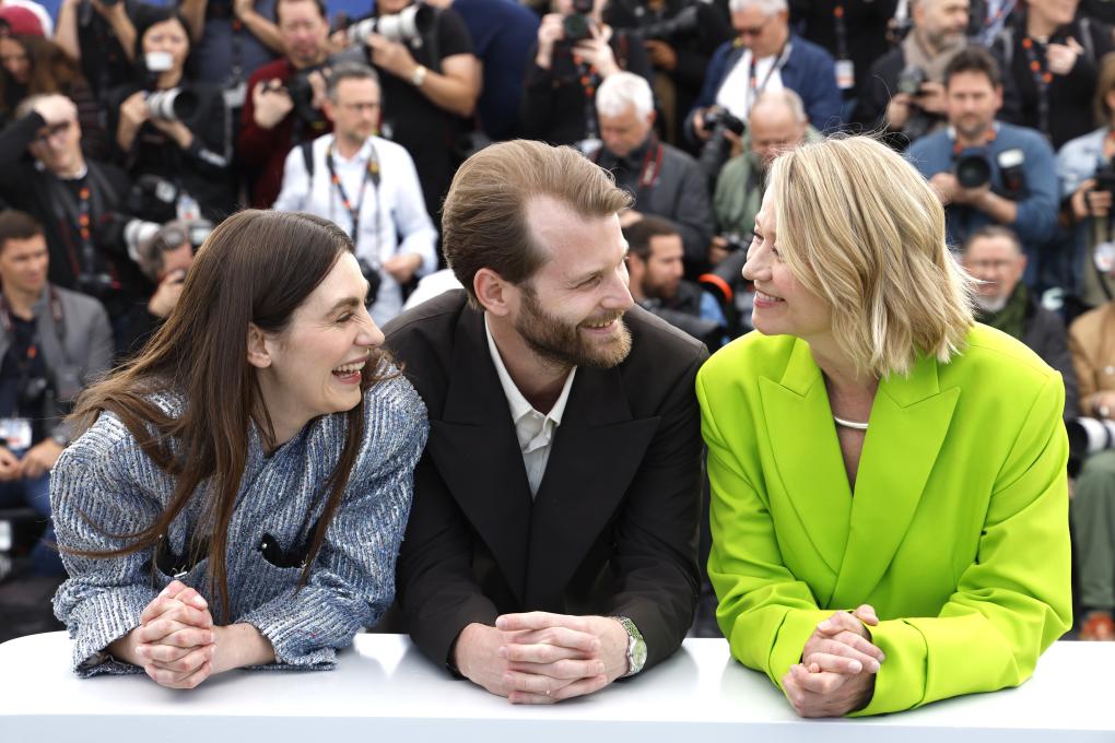 Pigen med nålen pressemøde i Cannes. Vic Carmen Sonne, Trine Dyrholm og Magnus Von Horn